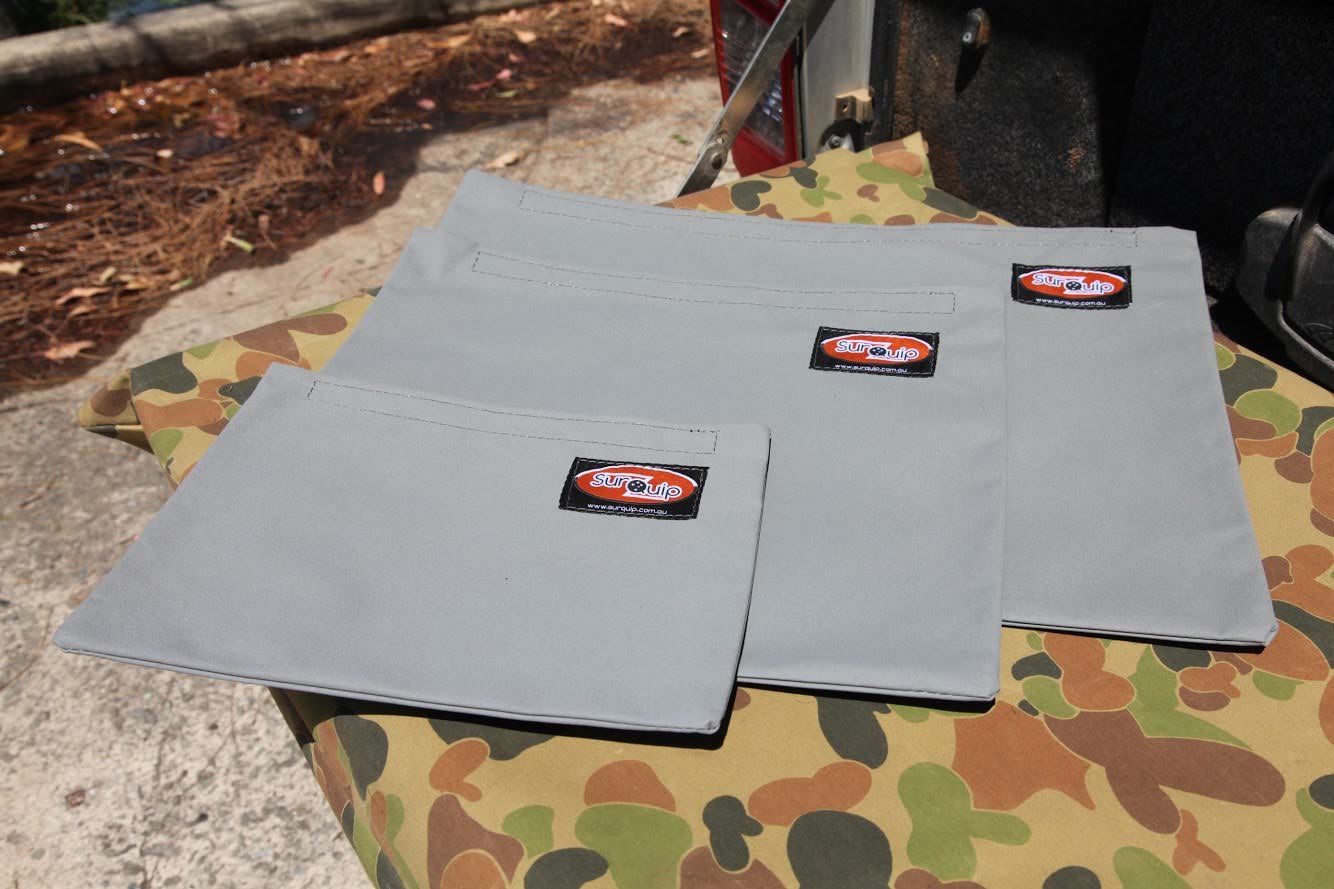 GP Canvas Storage Bags x 3. Grey. Camping Caravan.