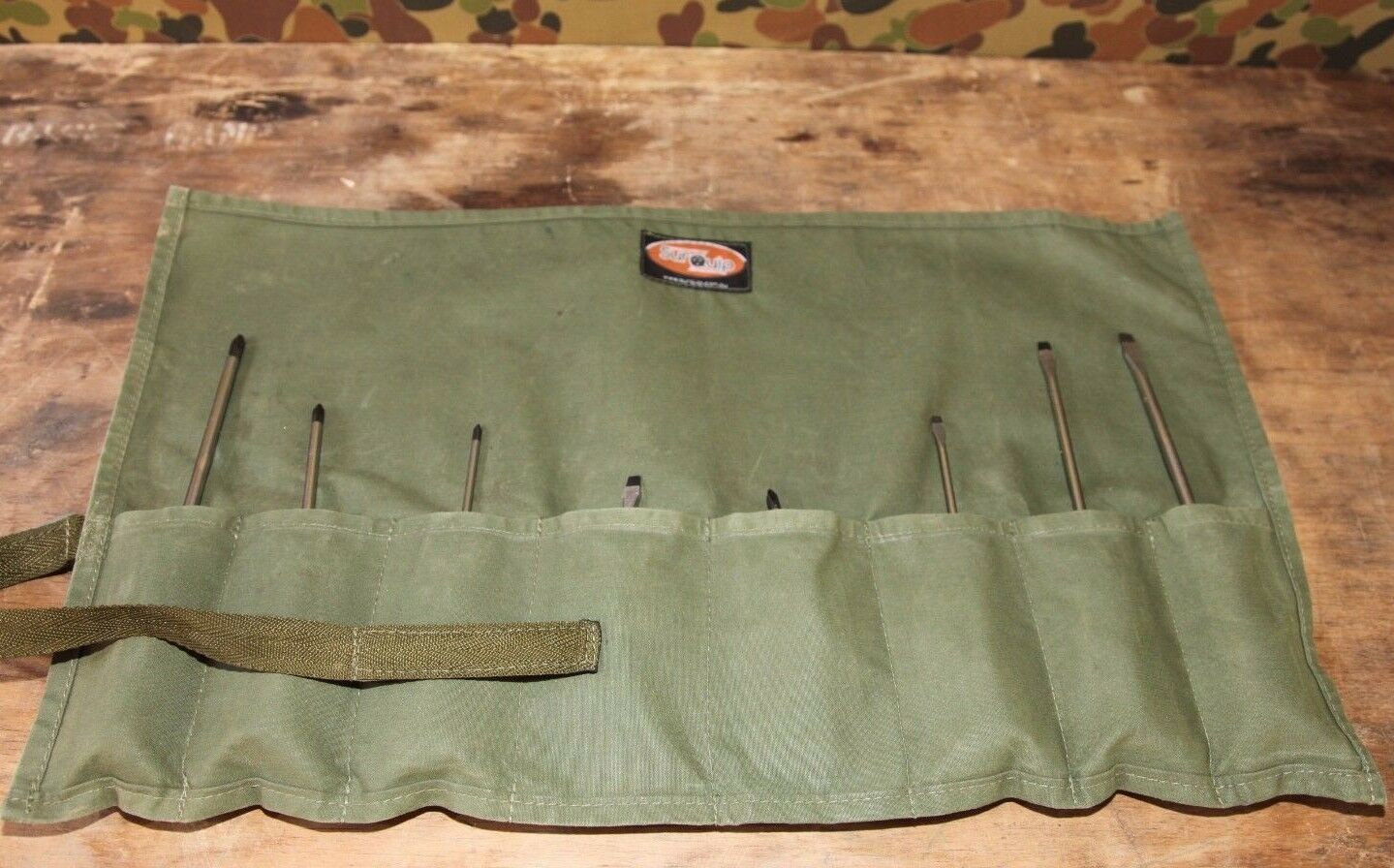 Canvas Tool Roll General Purpose 8 Pocket